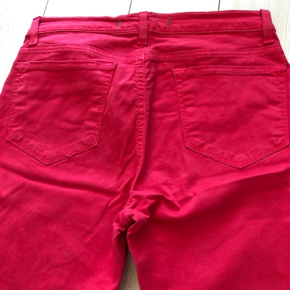 J Brand 811 Mid Rise Skinny Leg Pants in Bright Red Size 26 - Picture 12 of 14